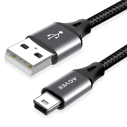 Vista 2 de AGVEE Paquete de 2 cables de carga Gpsmap de repuesto para Garmin Nuvi GPS, cable de carga Gpsmap, TI-84 Plus/CE/C plateado, micrófono USB Yeti
