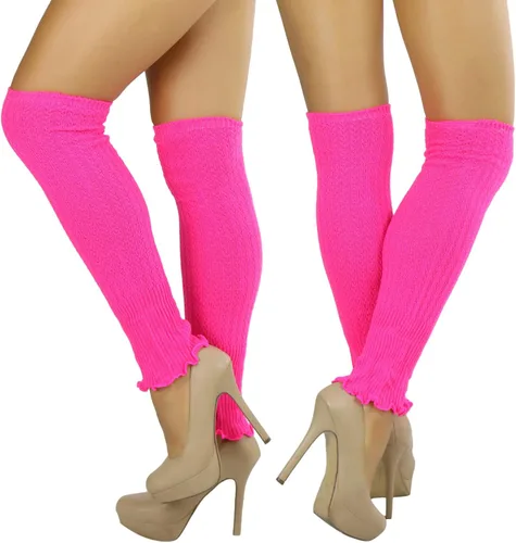 Vista 4 de ToBeInStyle Calentadores de piernas de acrílico acanalado sin pies para mujer