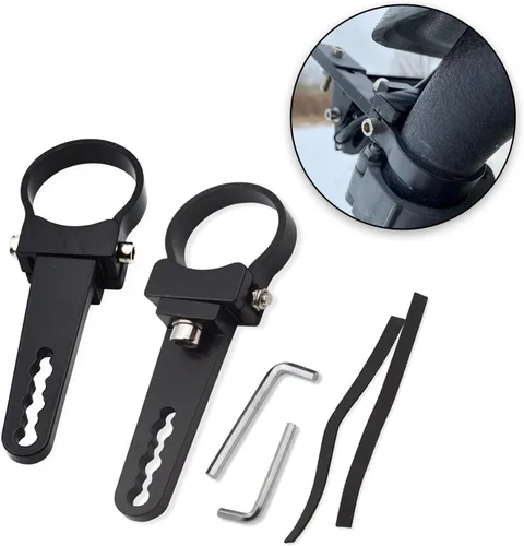 Vista 7 de Wsays Abrazaderas de Barra Antivuelco Lateral Personalizada de 1.75'' para Jaula de Seguridad, Soporte de Montaje de Luz LED Compatible con Ranger