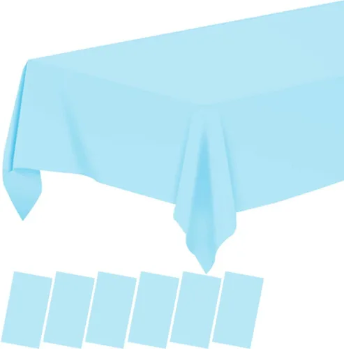 Vista 22 de Paquete de 4 manteles de plástico desechables de plástico para barbacoa, picnic, cumpleaños, bodas, fiestas, impermeables, a prueba de aceite, Negro