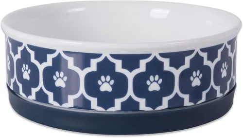 Vista 29 de Recipiente y contenedor para mascotas Bone Dry Lattice Collection, plato único, pequeño, 4.25x2 pulgadas, aguamarina