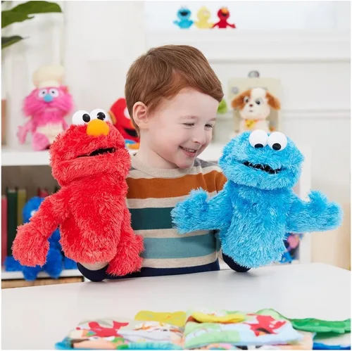 Vista 4 de Barrio Sésamo Marioneta, Cookie Monster, 11 pulgadas, Azul