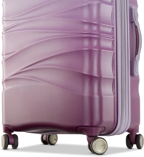 Vista 7 de American Tourister Cascade Hardside - Maleta giratoria ligera, Púrpura (Purple Haze), Cascade Hardside Equipaje Expandible Con Ruedas Giratorias