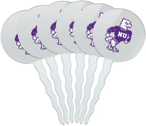 Vista 187 de Abilene Christian - Juego de 6 palillos para cupcakes con logotipo secundario