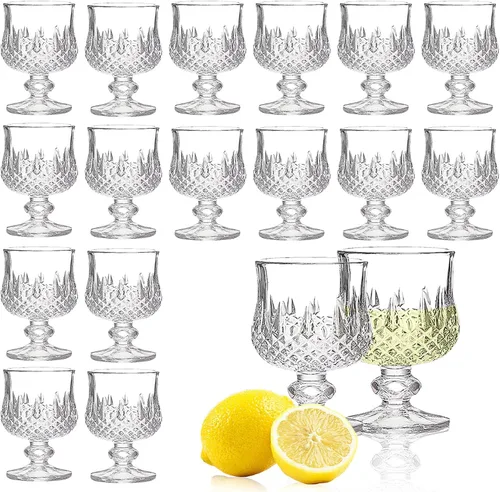 Vista 7 de Cordial Glasses, 1.7oz/1.7 fl oz, juego de 16 vasos de chupito, vasos de chupito con tallo/tequila/vasos de jerez