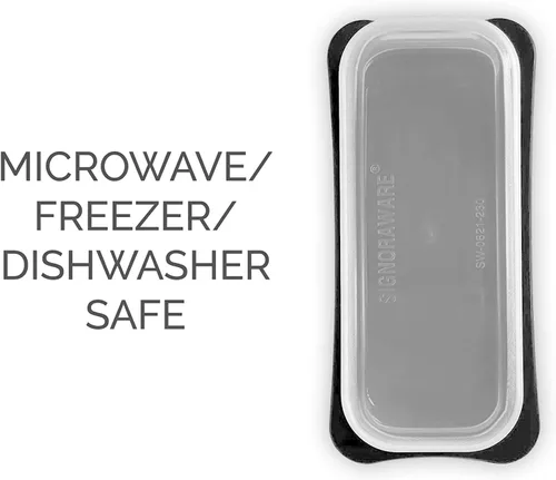 Vista 6 de Signoraware Mantequillera con Tapa - Recipiente Guardamantequilla con Tapa Transparente para Encimera, Refrigerador - Plástico Duradero