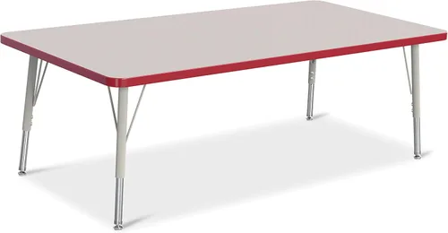 Vista 29 de Berries Mesa rectangular para actividades, altura E, Gris/Negro/Negro, 1