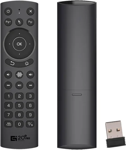 Vista 10 de G20S Control Remoto Bluetooth, Ratón Remoto de Aire con Sensor de Giroscopio de 6 Ejes y Aprendizaje IR para Nvidia Shield