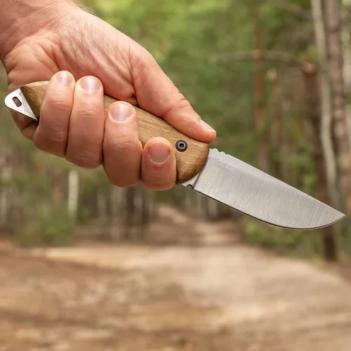 Vista 7 de BPSKNIVES HK4 CSH - Cuchillo de acero al carbono de hoja fija - Cuchillo de espiga completa con funda de cuero - Cuchillo táctico de supervivencia