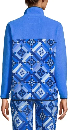 Vista 2 de Lands' End Sudadera Heritage con cuello a presión para mujer