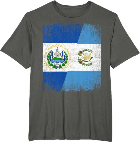 Vista 7 de Camiseta Half El Salvador Bandera de Guatemala con raíces guatemaltecas