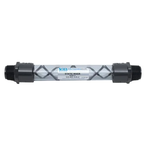 Vista 2 de koflo 1/2 – 40 C-4 – 12 – 2, transparente PVC Schedule 40 Tubo mezclador; 1/2" NPT (M), 12 elementos