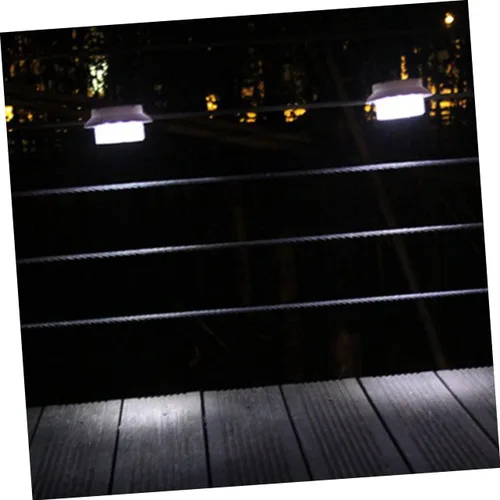 Vista 5 de OSALADI 3 luces solares para valla resistente a la intemperie para jardín y camino automático encendido/apagado