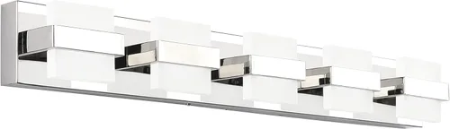 Vista 30 de SOLFART Lámpara de baño cromada de 3 luces, luz de tocador sobre el espejo, lámparas LED modernas, 5 colores de temperatura ajustable moderna