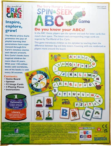 Vista 3 de Very Hungry Caterpillar Spin & Seek ABC Juego de aprendizaje preescolar, a partir de 3 años