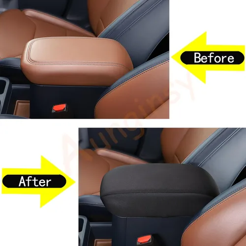 Vista 4 de Aunginsy Funda Protectora para Consola Central de Automóvil Compatible con Ford Maverick 2022-2025, Funda Cojín Protector de Tapa de Caja