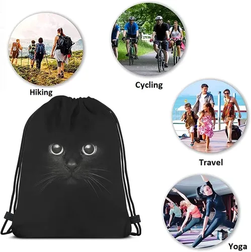 Vista 7 de Beabes Bolsas de cordón de arte abstracto Bolsa de mochila Bolsa de gimnasio Bolsa de cordón, Multi-a204, Mochilas de viaje