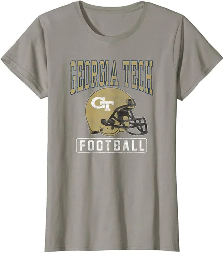 Vista 19 de Georgia Tech Yellow Jackets - Camiseta con casco de fútbol, Negro