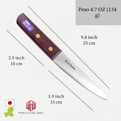 Vista 4 de Masahiro - Cuchillo japonés para deshuesar honesuki, 5.9 pulgadas, 150mm