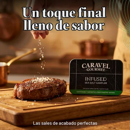 Vista 3 de Caravel Gourmet Muestra de sal marina infundida, sales de cocción de 6