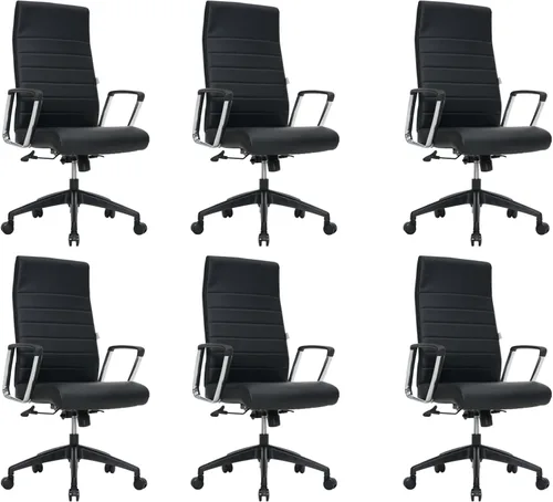 Vista 28 de LeisureMod Hilton Leather Executive Office Chair, Adjustable Height Negro