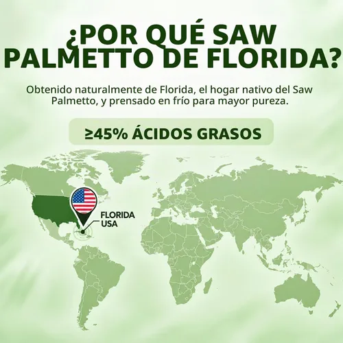 Vista 4 de Saw Palmetto con extracto de semilla de calabaza para la salud