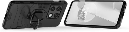 Vista 2 de MaiJin Compatible con OnePlus 10 Pro, soporte de agarre de anillo de metal, a prueba de golpes (funciona con soporte magnético para automóvil), Negro