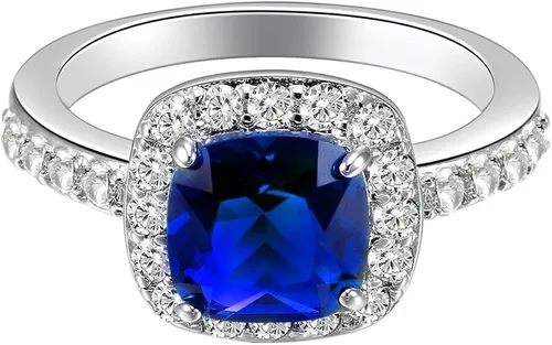 Vista 2 de Anillos cuadrados CZ de la colección Impression para boda, fiesta, cócteles, clásico, de moda