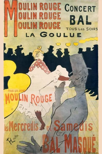 Vista 5 de Póster de Moulin Rouge Masked Ball Dance Paris France Toulouse Lautrec Vintage Style Nouveau French Cool Wall Art Poster de 12 x 18 pulgadas