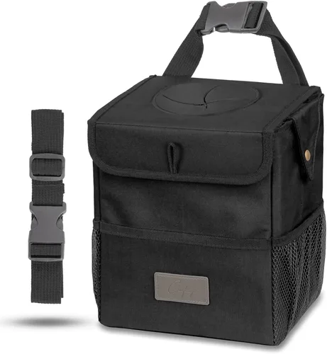 Vista 10 de Creathing - Bote de basura para coche, impermeable, con tapa, consola o asiento