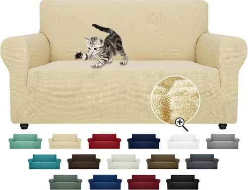 Vista 45 de ZNSAYOTX Funda súper elástica para silla (30"-47"), nuevas fundas de silla a rayas para sala de estar, aptas para perros y mascotas, protector