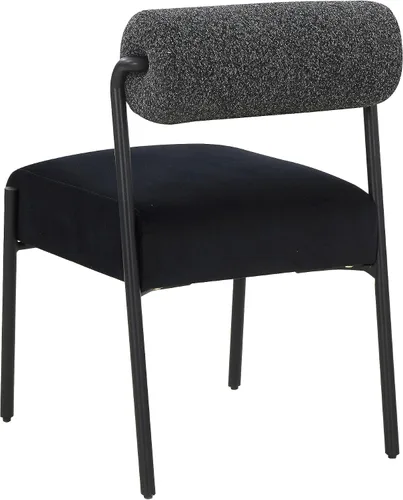 Vista 6 de Tov Furniture Jolene - Juego de 2 sillas de comedor tapizadas en terciopelo negro