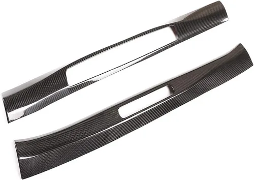 Vista 6 de YIWANG 100% de fibra de carbono real borde de la puerta Scuff Plate Insert Trim para Porsche 911 2019 2020 (interior)