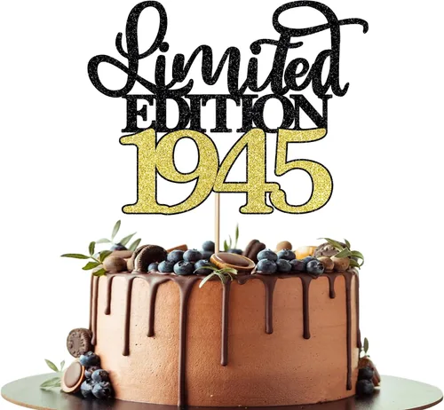 Vista 25 de Decoración para tartas de edición limitada de 1935, decoración de pastel de feliz cumpleaños 90, hombres y mujeres animan 90 años/90 y fabulosa