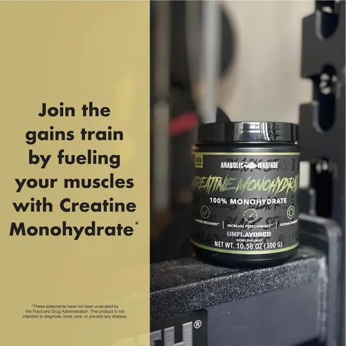 Vista 7 de Anabolic Warfare Monohidrato de creatina, recuperación después del entrenamiento, aumenta el rendimiento, mantiene la carga, creatina premium*