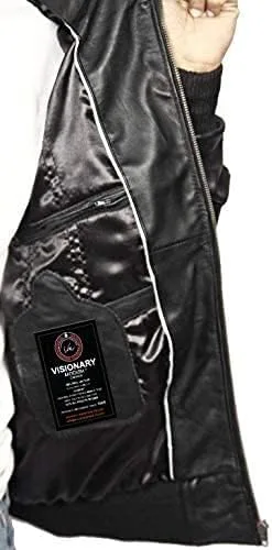 Vista 6 de Chaqueta de piel de oveja para hombre, estilo bombardero, VM19217202