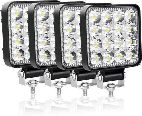 Vista 11 de Willpower 4 unidades de 4 pulgadas 3.9 in 42W mini luz de trabajo LED ultra fina haz de luz LED Pods luces de conducción 12V 24V Offroad Lámparas