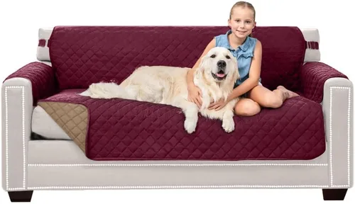 Vista 14 de Sofa Shield - Funda para sofá Loveseat con correa patentada, protector de cojín, funda reversible diseñada en EE. UU. resistente a manchas