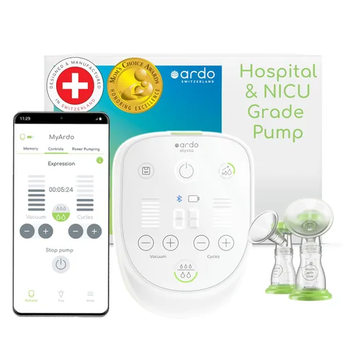 Vista 9 de Ardo Alyssa-To-Go Extractor de leche de grado hospital para el hogar, fabricado en Suiza, recargable, función de memoria, bombeo de potencia