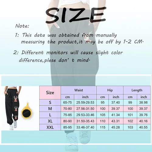 Vista 5 de DUOWEI Conjunto de pantalones casuales de talla grande para mujer, pantalones casuales con estampado degradado, pantalones deportivos casuales