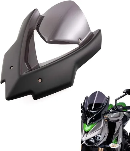 Vista 9 de Deflectores de viento de doble burbuja para parabrisas de motocicleta, compatible con Kawasaki Z1000 2014-2019 Negro-Blcak