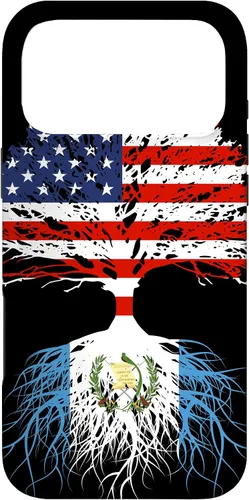 Vista 22 de Guatemala Born Family Roots Guatemalan American US Flag Gift Case for iPhone 17