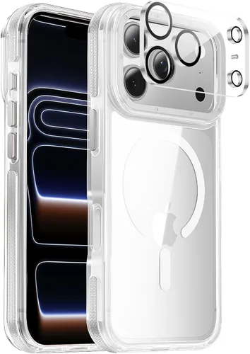 Vista 121 de Funda magnética para iPhone Air con protector de lente de cámara, protección grado militar de 10 pies, compatible con funda MagSafe Slim para iPhone