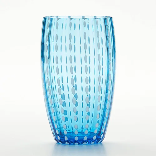 Vista 10 de Zafferano Perle Beverage Amber (juego de 2) 16 onzas líquidas, 5.3 pulgadas de altura, cristal de Murano de colores Ámbar