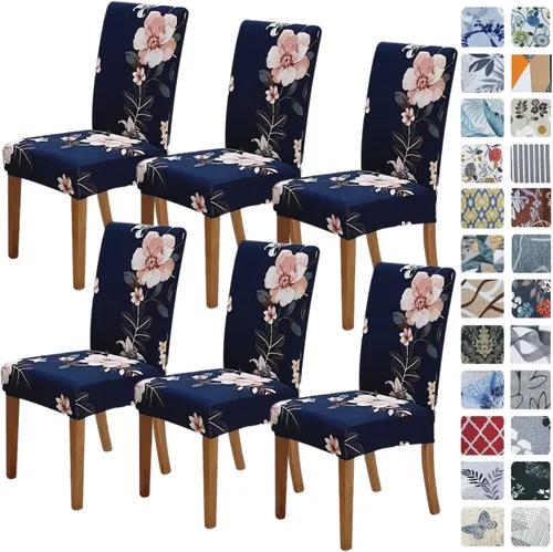 Vista 70 de SPRINGRICO Juego de 4 fundas para sillas de comedor, fundas elásticas para sillas de comedor, de elastano lavables, fundas para sillas Parsons