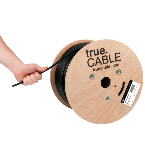 Vista 12 de TRUE CABLE Cable Ethernet Cat6A a granel de entierro directo, F/UTP, blindado F/UTP, 500 pies, blanco, impermeable, chaqueta OSP para exteriores