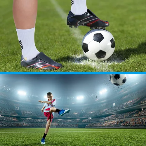 Vista 6 de Jspupifip Calcetines de fútbol antideslizantes, calcetines de fútbol antiampollas, calcetines deportivos con agarre deportivo para hombres, mujeres
