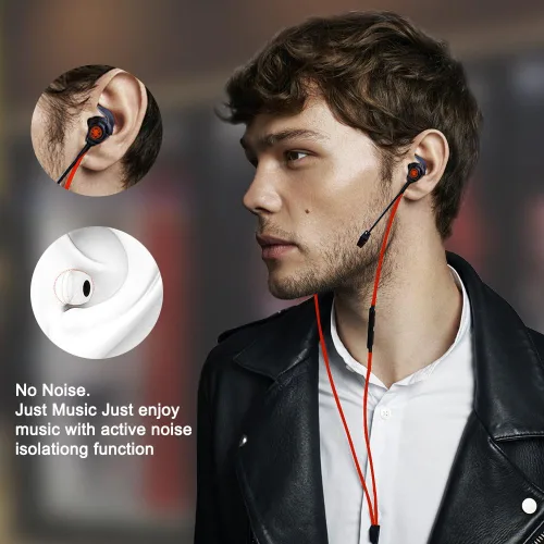 Vista 4 de maxin Auriculares E-Sport con cable con micrófono ajustable para PS4, computadora portátil, teléfono celular, etc. Auriculares con cable de 0.138in