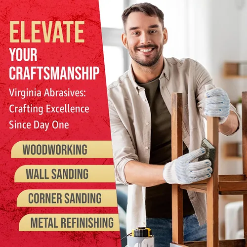 Vista 7 de Virginia Abrasives Bloques de esponja de lijado, almohadillas de espuma de grano medio de ángulo único de 5 x 3 x 1 pulgada para madera, paneles