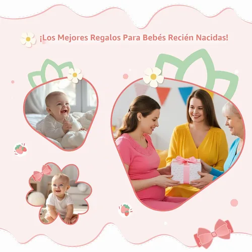 Vista 6 de Móvil de cuna de fresa para decoración de cuna de cuna para niñas Arco de fresa